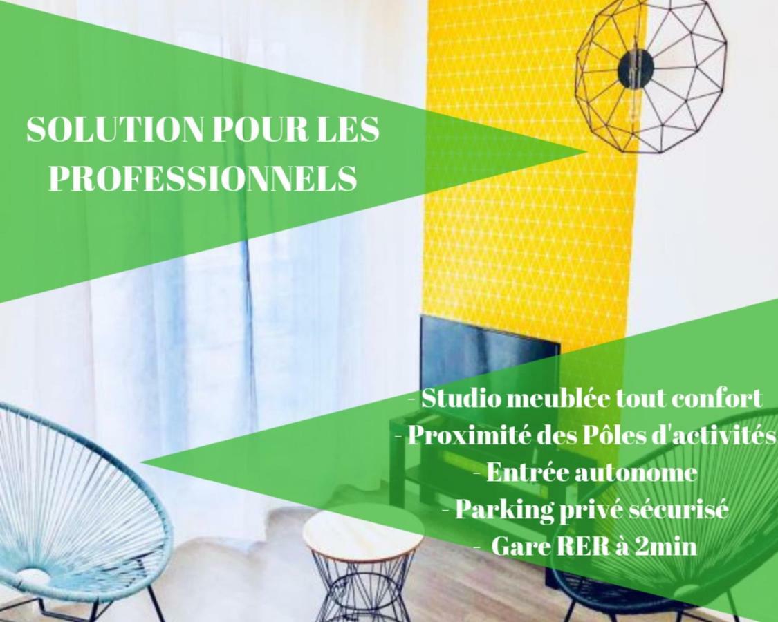 Btobed - Location Professionnelle - Studio Confort Parking Gratuit Villepinte - Proche Parc Des Expositions Et Aeroport Cdg Exterior foto